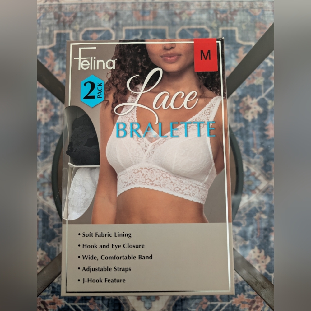 Felina Lace Bralette 2-Pack New Open Box